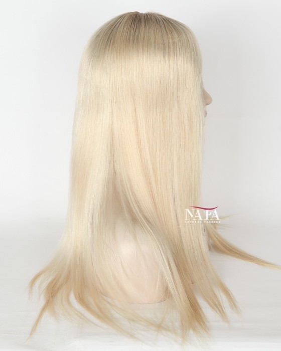 Nafawigs Long White Hair Wig White Lace Front Platinum Blonde Wig