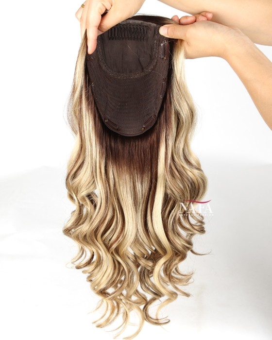 Fashion Curly Hair Topper For Thinning Crown Clip In Hidden Crown Hair Fashion Curly Hair Topper For Thinning Crown Clip In Hidden Crown Hair