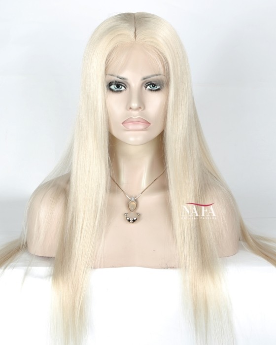 Long White Human Hair Wigs For White Women White Lace ...