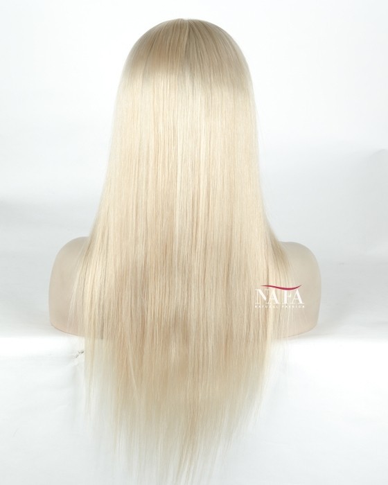 Discover Timeless Elegance with Our Long White Human Hair Wigs.