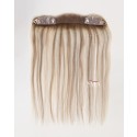 Brighten & Boost: 16-Inch Light Brown Hairline Topper with Blonde Highlights
