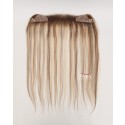 Radiant, Natural Volume: 16-Inch Straight Light Brown Hairline Topper with Blonde Highlights