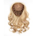 Achieve Effortless Curls with Our 16 Inch Blonde Human Hair Curly Hair Toppers for Women with Thinning Crown