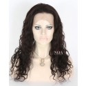 Natural and Elegant: 18-Inch Very Wavy Realistic Looking Human Hair Wig for Female