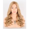 Gorgeous Style: 20-Inch Honey Blonde Lace Front Realistic Natural Hair Wig for Women