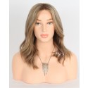 Effortless Sophistication: 12 Inch Shoulder Length Brown Wavy Bob Hair Wig