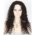 Luxurious Length and Realistic Look: 22-Inch Glueless Full Lace Long Curly Human Hair Wig