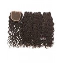 Molado Curly Human Hair 3 Bundles With Closure