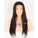 Achieve Effortless Elegance with Our Pre-Plucked Silk Base Black Straight Hair Wig