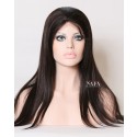 Achieve Effortless Elegance with Our Pre-Plucked Silk Base Black Straight Hair Wig