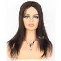 Sophisticated and Polished Look: 14-Inch Straight Black Glueless Full Lace Wigs With Baby Hair
