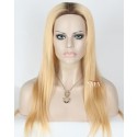 Trendsetting Look: Top Fashion18-Inch  Blonde Ombre Human Hair Wig 
