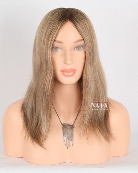 12-inch-brown-roots-blonde-highlight-hair-wig