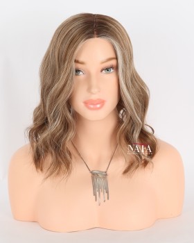 12-Inch All One Length Bob Style Beave Wave Glueless Lace Wig