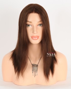 12-Inch Chocolate Brown Human Hair Wig