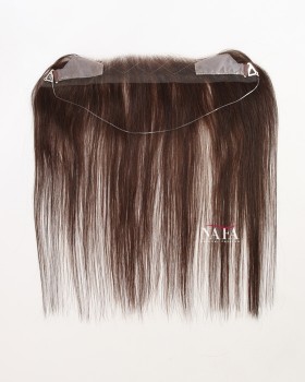 12-Inch Dark Brown Hairline Hair Piece for Hiding Receding Hairline