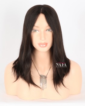 12-Inch Natural Black Shoulder Length Natural Straight Wig