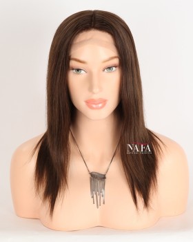 12-Inch Short Black Human Hair Wig That Looks Real