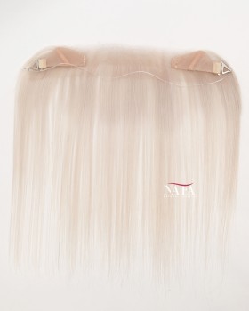 12-Inch White Hair Piece Hairline Wig Topper for Women