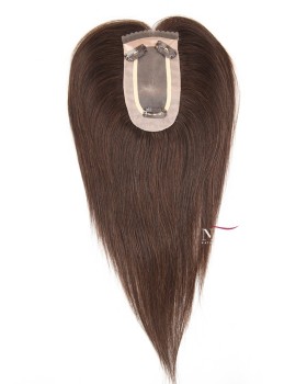 12 Inch Dark Brown Top Hair Pieces for Women Thinning Hair