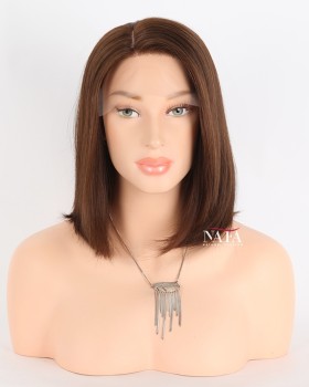 12 Inch Real Human Hair Short Cut Bob Straight Wig