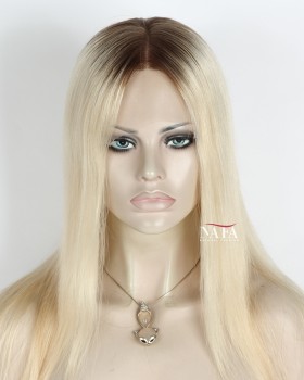 14-inch-ombre-straight-human-hair-blonde-wig-with-brown-roots