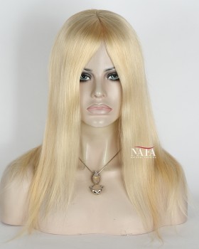 14-Inch 613 Blonde Human Hair Glueless Wig 