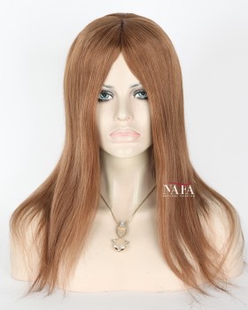 14-Inch Straight Medium Brown Hair Wig