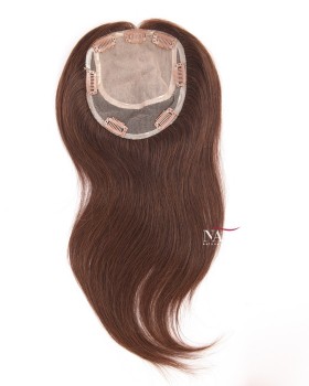 14 Inch Brown 3# Female Hair Pieces for Thinning Hair On Top