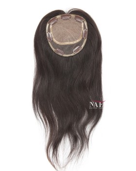 14 Inch Short Silk Female Hair Topper for Thinning Hair Crown