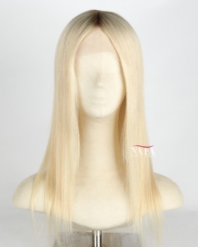 16-inch-blonde-ombre-color-brown-human-hair-wig