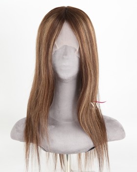 16-inch-brown-with-blonde-highlight-straight-hair-wig