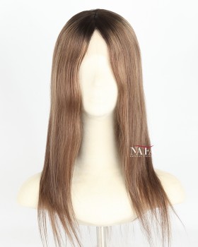 16-inch-chestnut-brown-women-wig-real-hair-glueless-lace-frontal-wig
