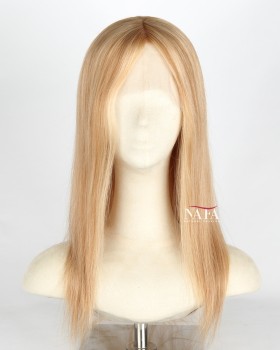 16-inch-straight-honey-blonde-ombre-glueless-human-hair-wig