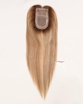 16-Inch Blonde Silk Top Hair Topper for Top Of the Head Hair Loss