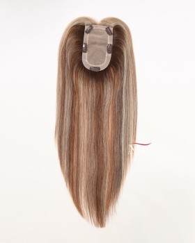 16-Inch Human Hair Wiglets for Thinning Hair On Top Of Head for Female