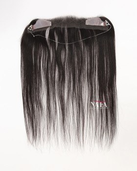 16-Inch Natural Black Hairline Topper for Women's Thinning Hairline