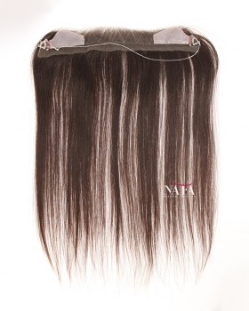 16-Inch Natural Brown Hairline Topper for Women's Thinning Hairline