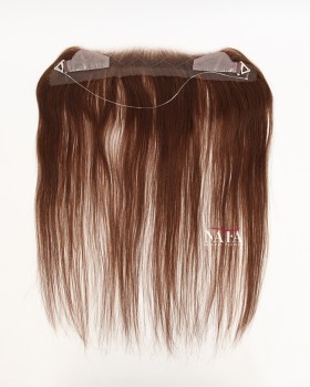 16-Inch Straight Brown Hair Hairline Topper for Receding Hairline