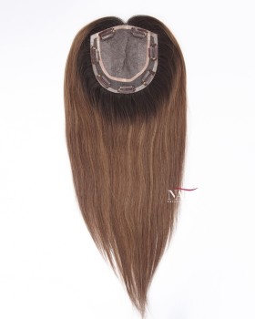 16 Inch 100 Human Hair Silk Top Base Hair Topper Real Human Hair 