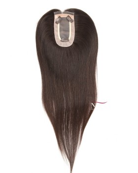 16 Inch Black Ladies Top Hair Piece for Thinning Hair