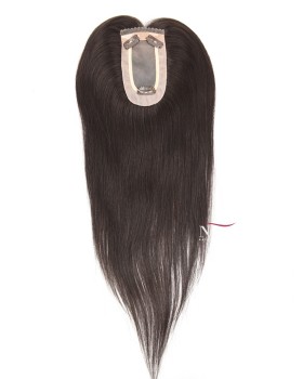 16 Inch Black Real Women's Hair Pieces for Thinning Hair On Top