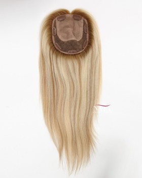 16 Inch Blonde Human Hair Toppers Wiglets for Women