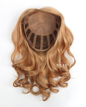 16 Inch Bouncy Curly Low Density Hair Topper for Thinning Hair