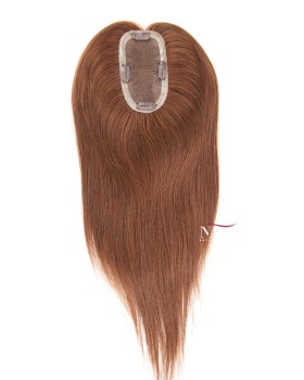 16 Inch European Chestnut Brown Hair Topper for Women