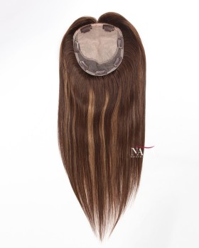16 Inch Light Volume Integrated Silk Topper Human Hair Topper for Women