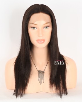 16 Inch Malaysian Straight Silk Top Full Lace Human Hair Wig