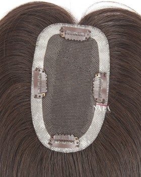 16 Inch Natural Black Women's Hair Piece for Thinning Hair On Top