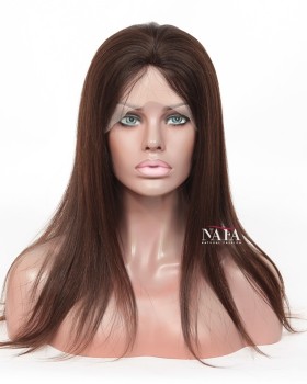 16 Inch Silk Top Full Lace Human Hair Wigs Real Hair Human Wig