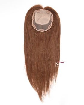 16 Light Brown Silk Hair Topper for Women's Hair Loss